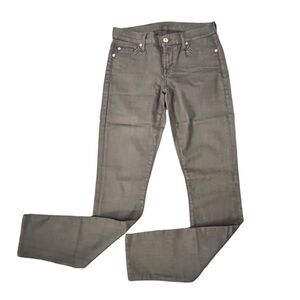 7 for‎ All Mankind The Skinny Black Denim Skinny Jeans Low Rise Womens Size 26
